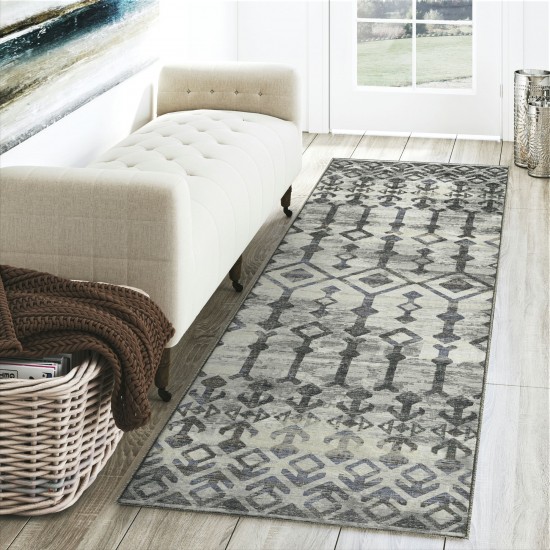 Brisbane BR8 Silver 2'3" x 7'6" Runner Rug