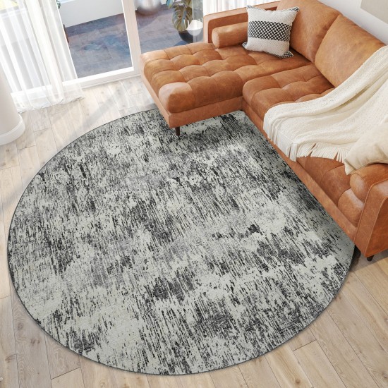 Camberly CM1 Graphite 8' x 8' Round Rug