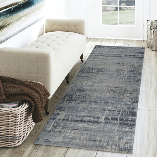 Cascina CC5 Indigo 2'3" x 7'5" Runner Rug