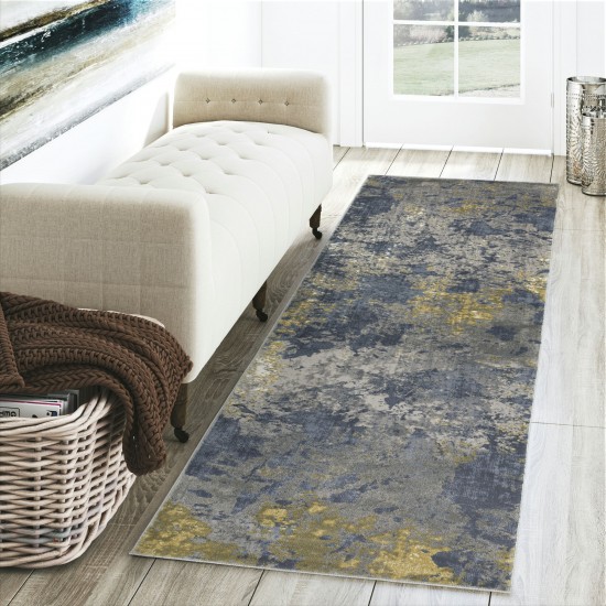 Cascina CC9 Indigo 2'3" x 7'5" Runner Rug