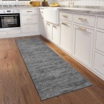 Ciara CR1 Charcoal 2'6" x 8' Runner Rug