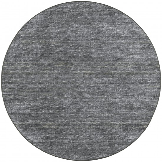 Ciara CR1 Charcoal 4' x 4' Round Rug