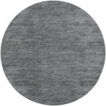 Ciara CR1 Charcoal 8' x 8' Round Rug