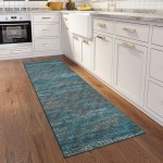 Ciara CR1 Navy 2'6" x 8' Runner Rug