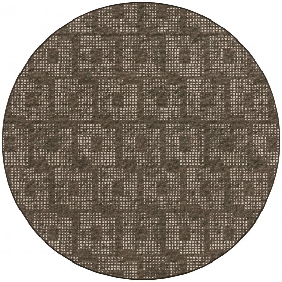 Delano DA1 Chocolate 10' x 10' Round Rug