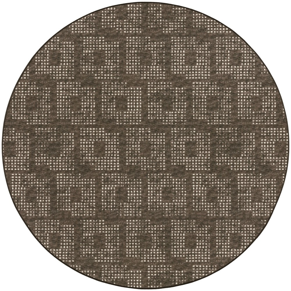 Delano DA1 Chocolate 10' x 10' Round Rug