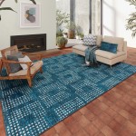 Delano DA1 Navy 3' x 5' Rug