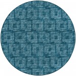 Delano DA1 Navy 6' x 6' Round Rug