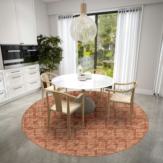 Delano DA1 Paprika 10' x 10' Round Rug