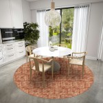 Delano DA1 Paprika 6' x 6' Round Rug