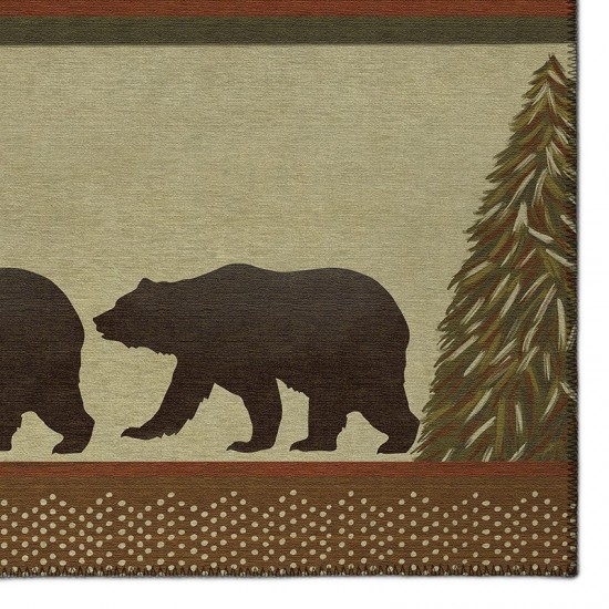 Indoor/Outdoor Excursion EX1 Beige Washable 1'8" x 2'6" Rug