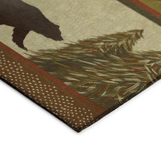 Indoor/Outdoor Excursion EX1 Beige Washable 1'8" x 2'6" Rug