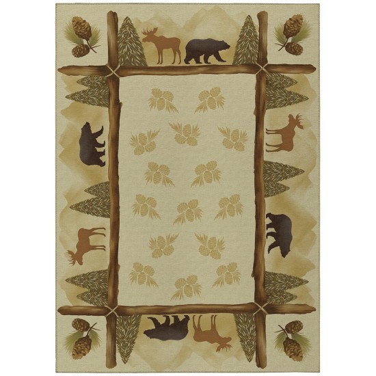 Indoor/Outdoor Excursion EX2 Beige Washable 10' x 14' Rug