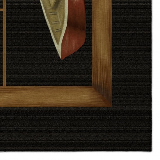 Indoor/Outdoor Excursion EX4 Black Washable 5' x 7'6" Rug