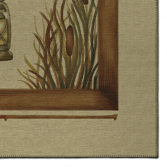 Indoor/Outdoor Excursion EX5 Beige Washable 8' x 10' Rug