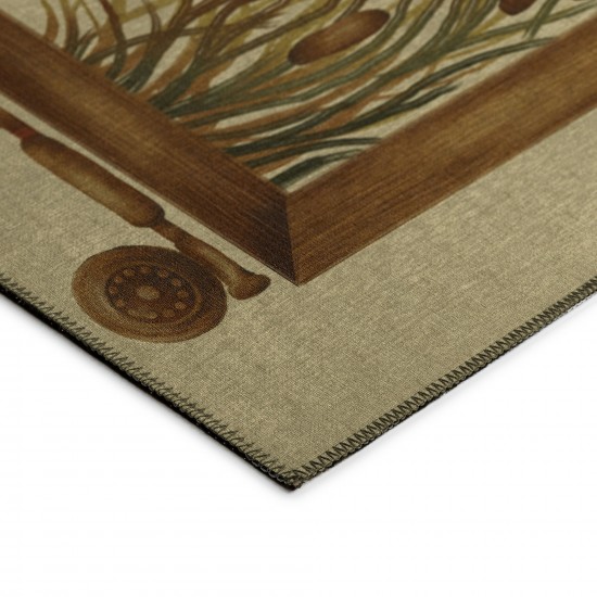 Indoor/Outdoor Excursion EX5 Beige Washable 8' x 10' Rug