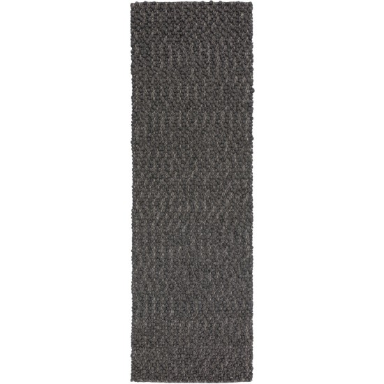 Gorbea GR1 Charcoal 2'6" x 10' Runner Rug