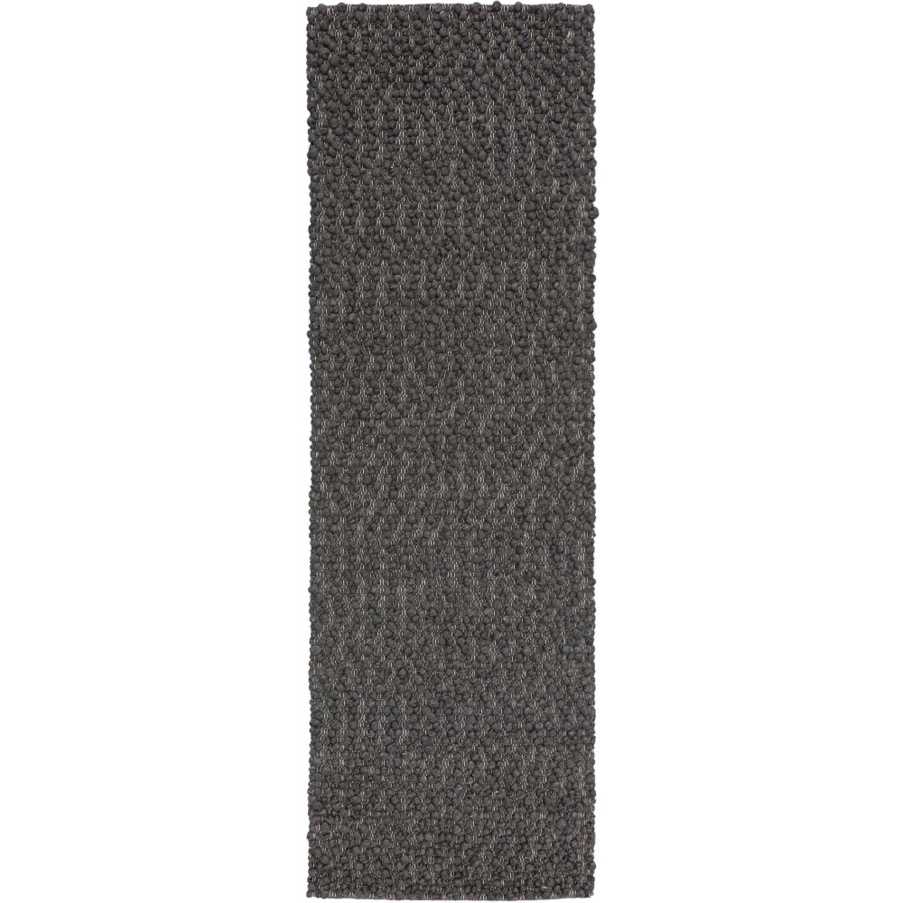 Gorbea GR1 Charcoal 2'6" x 16' Runner Rug