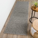 Gorbea GR1 Pewter 2'6" x 16' Runner Rug