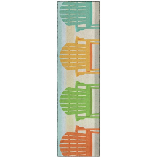 Indoor/Outdoor Harbor HA1 Poolside Washable 2'3" x 7'6" Runner Rug