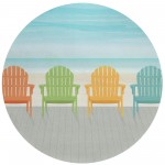 Indoor/Outdoor Harbor HA1 Poolside Washable 8' x 8' Round Rug