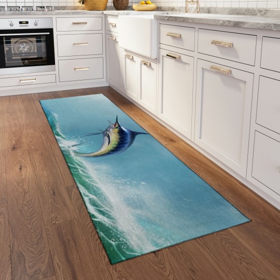 Indoor/Outdoor Harbor HA2 Bermuda Washable 2'3" x 7'6" Runner Rug