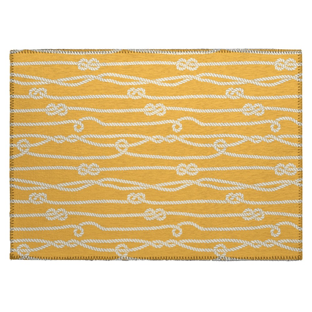 Indoor/Outdoor Harbor HA7 Gold Washable 1'8" x 2'6" Rug