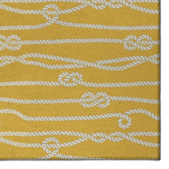 Indoor/Outdoor Harbor HA7 Gold Washable 1'8" x 2'6" Rug