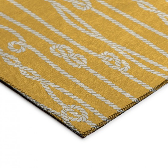 Indoor/Outdoor Harbor HA7 Gold Washable 1'8" x 2'6" Rug