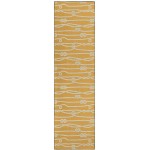 Indoor/Outdoor Harbor HA7 Gold Washable 2'3" x 7'6" Runner Rug