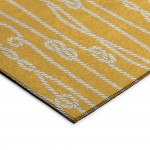 Indoor/Outdoor Harbor HA7 Gold Washable 2'3" x 7'6" Runner Rug