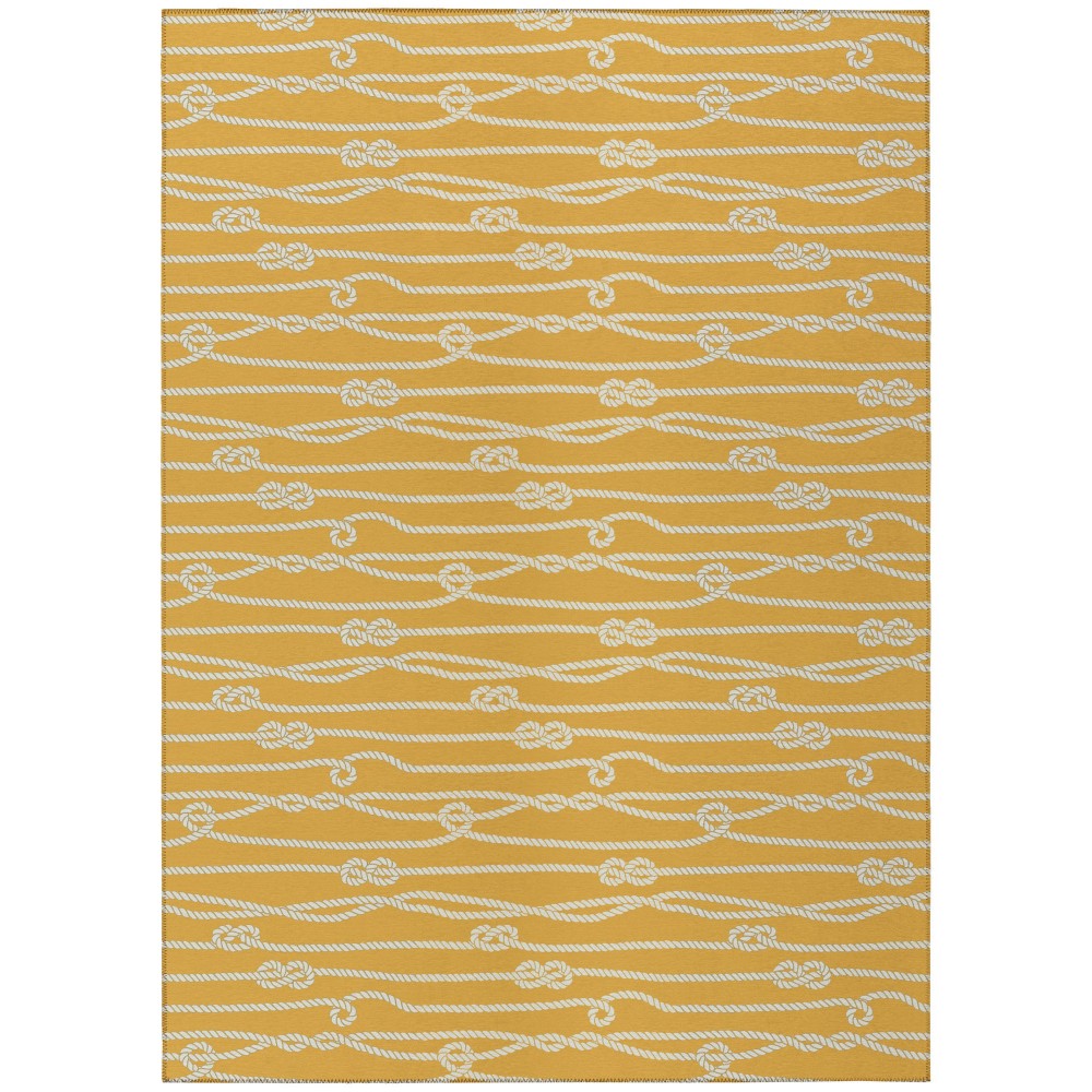 Indoor/Outdoor Harbor HA7 Gold Washable 5' x 7'6" Rug