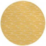 Indoor/Outdoor Harbor HA7 Gold Washable 8' x 8' Round Rug