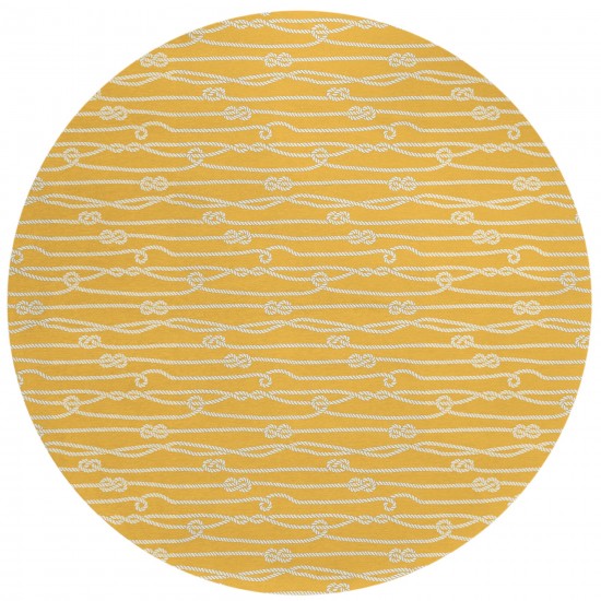 Indoor/Outdoor Harbor HA7 Gold Washable 8' x 8' Round Rug