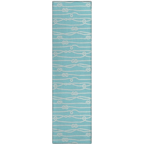 Indoor/Outdoor Harbor HA7 Lagoon Washable 2'3" x 7'6" Runner Rug