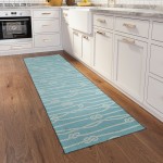 Indoor/Outdoor Harbor HA7 Lagoon Washable 2'3" x 7'6" Runner Rug