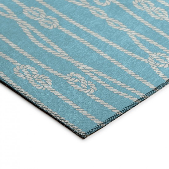 Indoor/Outdoor Harbor HA7 Lagoon Washable 2'3" x 7'6" Runner Rug