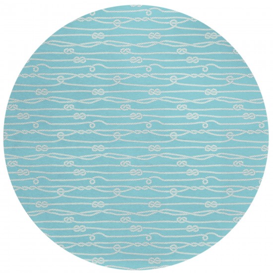 Indoor/Outdoor Harbor HA7 Lagoon Washable 8' x 8' Round Rug