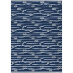 Indoor/Outdoor Harbor HA7 Navy Washable 3' x 5' Rug