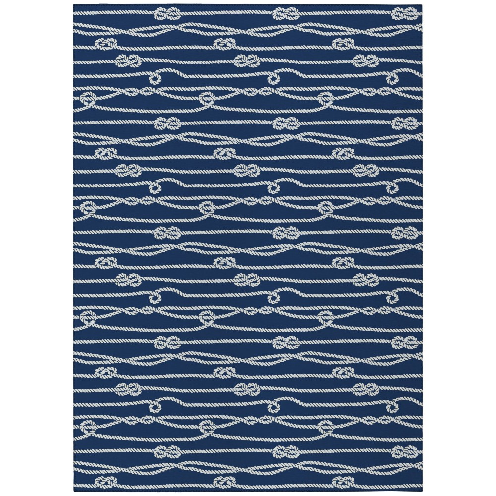 Indoor/Outdoor Harbor HA7 Navy Washable 3' x 5' Rug