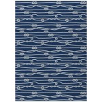 Indoor/Outdoor Harbor HA7 Navy Washable 5\' x 7\'6" Rug