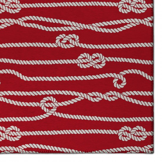 Indoor/Outdoor Harbor HA7 Red Washable 10' x 14' Rug