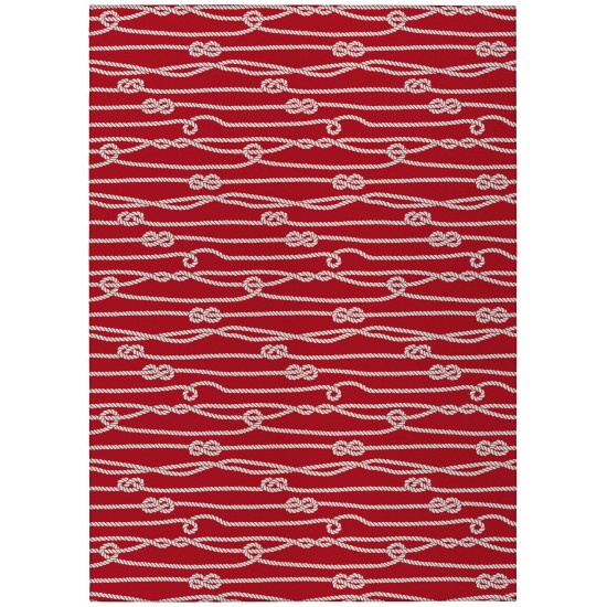 Indoor/Outdoor Harbor HA7 Red Washable 3' x 5' Rug