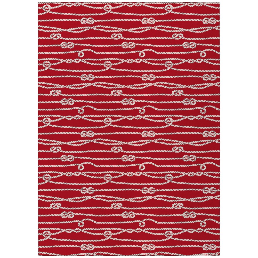 Indoor/Outdoor Harbor HA7 Red Washable 8' x 10' Rug