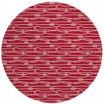 Indoor/Outdoor Harbor HA7 Red Washable 8\' x 8\' Round Rug