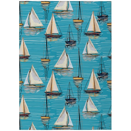 Indoor/Outdoor Harbor HA8 Sky Washable 5' x 7'6" Rug