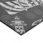 Indoor/Outdoor Harbor HA9 Grey Washable 2'3" x 7'6" Runner Rug