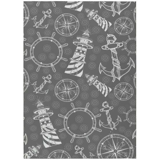 Indoor/Outdoor Harbor HA9 Grey Washable 3' x 5' Rug