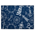 Indoor/Outdoor Harbor HA9 Navy Washable 1'8" x 2'6" Rug