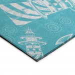 Indoor/Outdoor Harbor HA9 Ocean Washable 2'3" x 7'6" Runner Rug